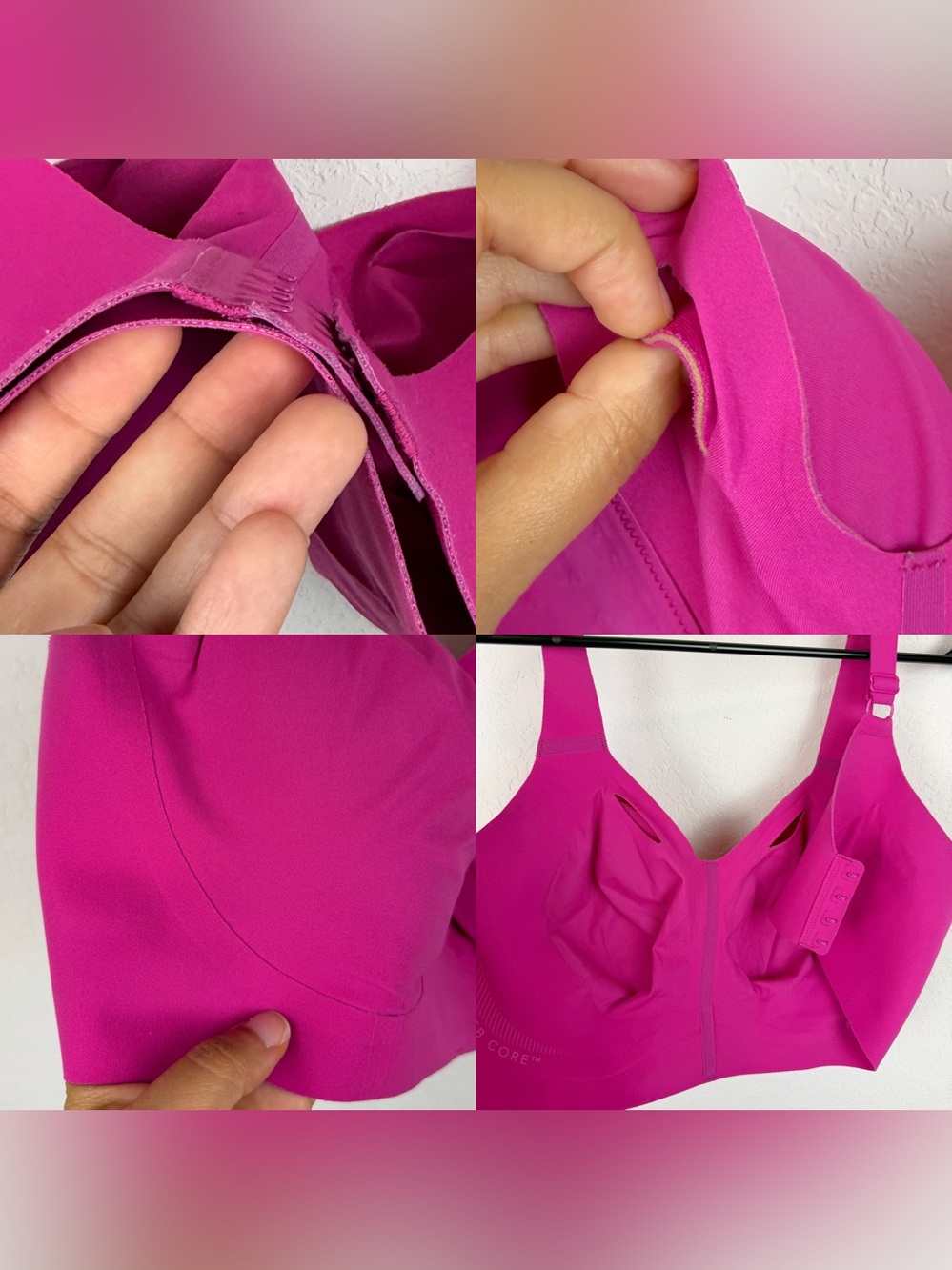 •EVELYN & BOBBY• The Beyond Bra Wireless Size Large Pink - Picture 2 of 2